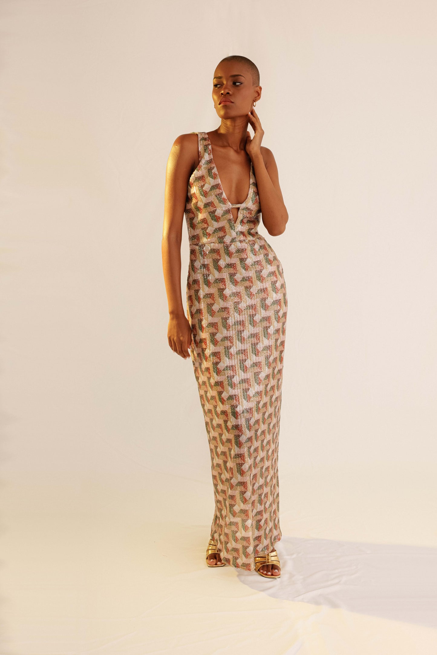 Salted Honey Long Sequins Dress